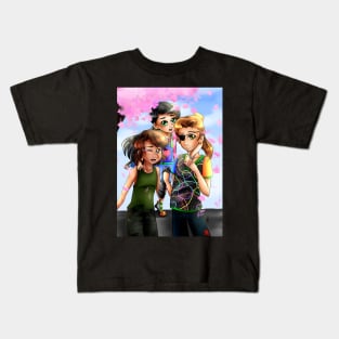 Cherry Blossoms and 90s Fashion Kids T-Shirt